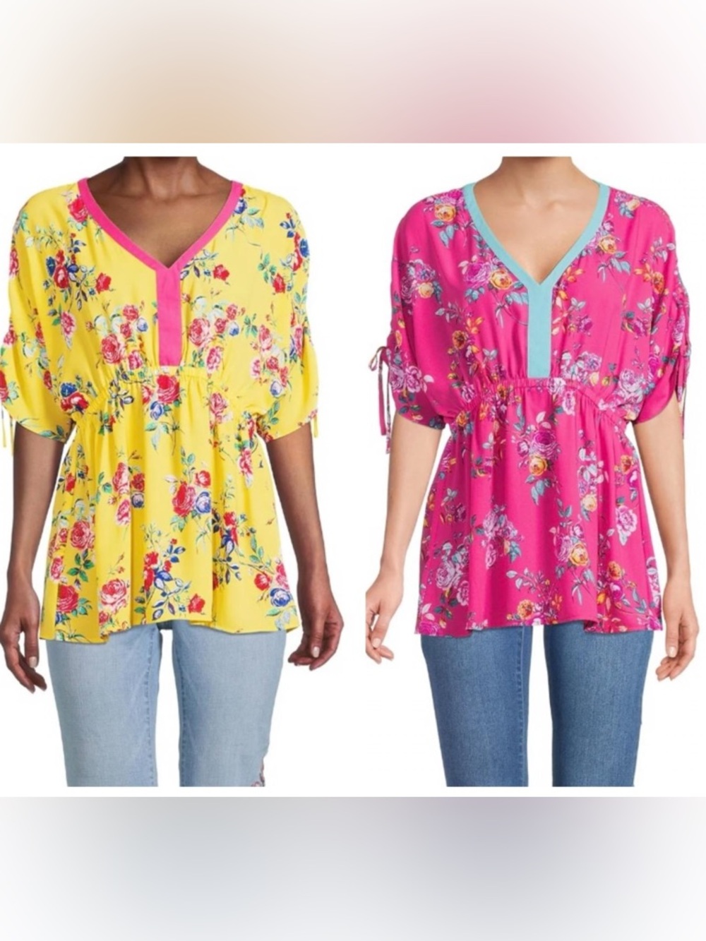 The Pioneer Woman Dolman Sleeve Floral Blouse (bundle of 2 blouses)